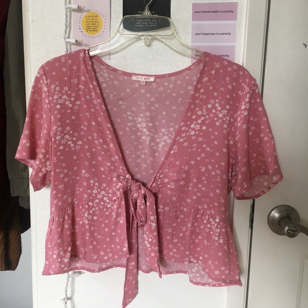 Pacsun/Lottie Moss pink top